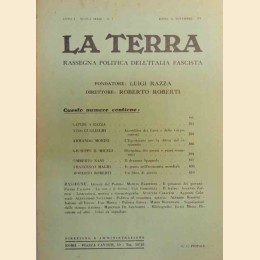 La Terra. Rassegna politica dell’Italia fascista, Roma, a. X, n. s., n. 7, 1936