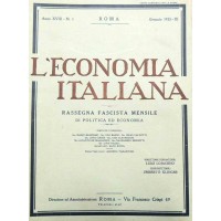 L’economia italiana. Rassegna fascista mensile di politica ed economia, a. XVIII, n. 1, gennaio 1933